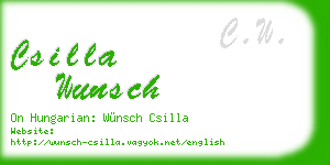 csilla wunsch business card